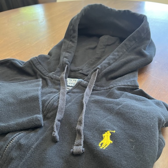 Polo Ralph Lauren Other - Vintage Polo Ralph Lauren Hoodie Mens XL Black Full Zip Cotton‎ Pony Conmar Zip